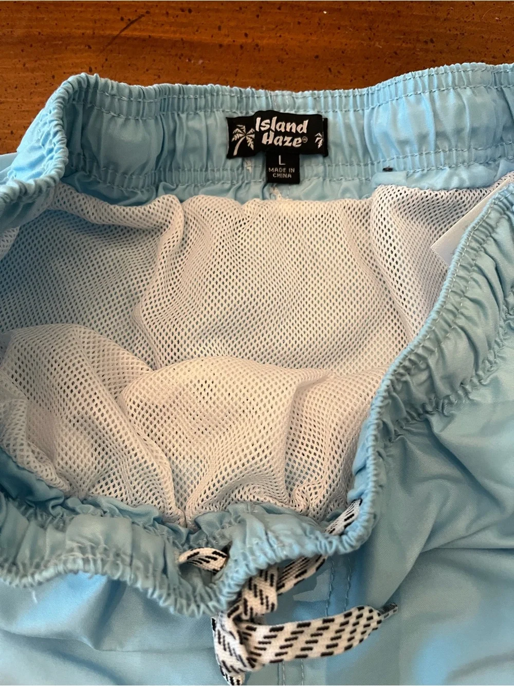 IslandHaze Light Blue Men's Swim Trunks - Size L